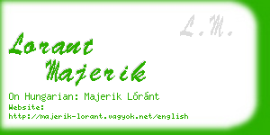 lorant majerik business card