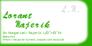 lorant majerik business card